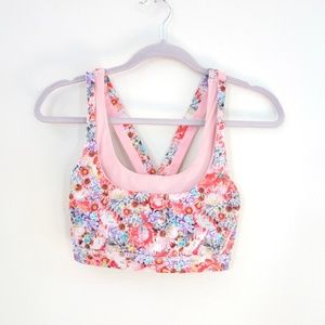 Lululemon Athletica Sports Bra Flowabunga Pink 8